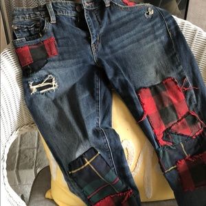 Skinny patch jean